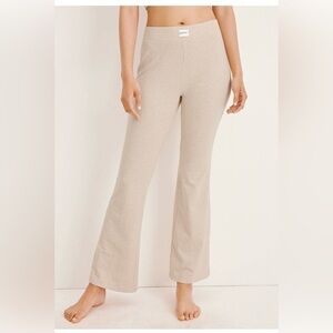 Jockey Generation Women's Organic Cotton Blend Flare Pants Oatmeal Heather MED